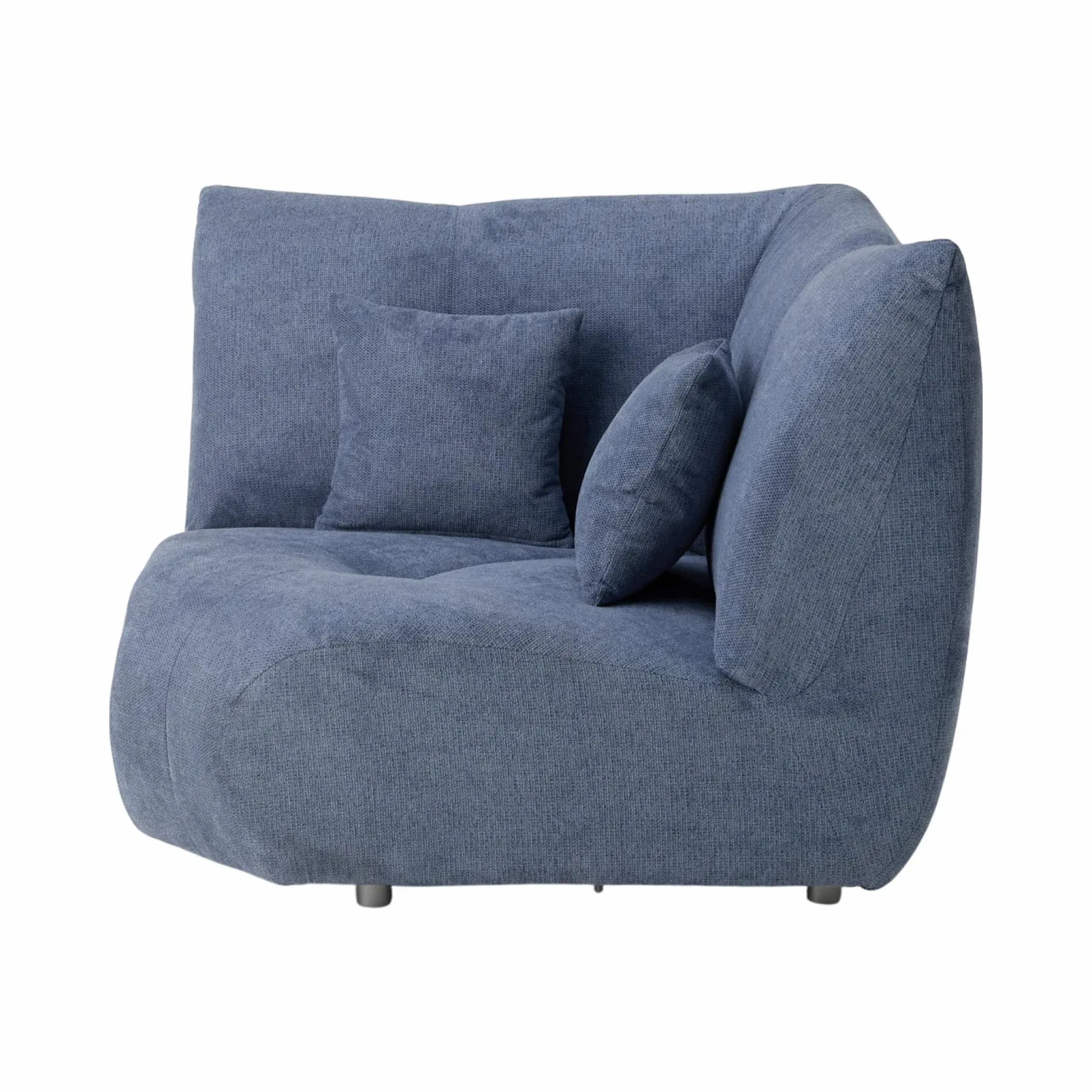 Canapés Modulables>Camif Angle pour canapé modulable tissu Benny - Bleu