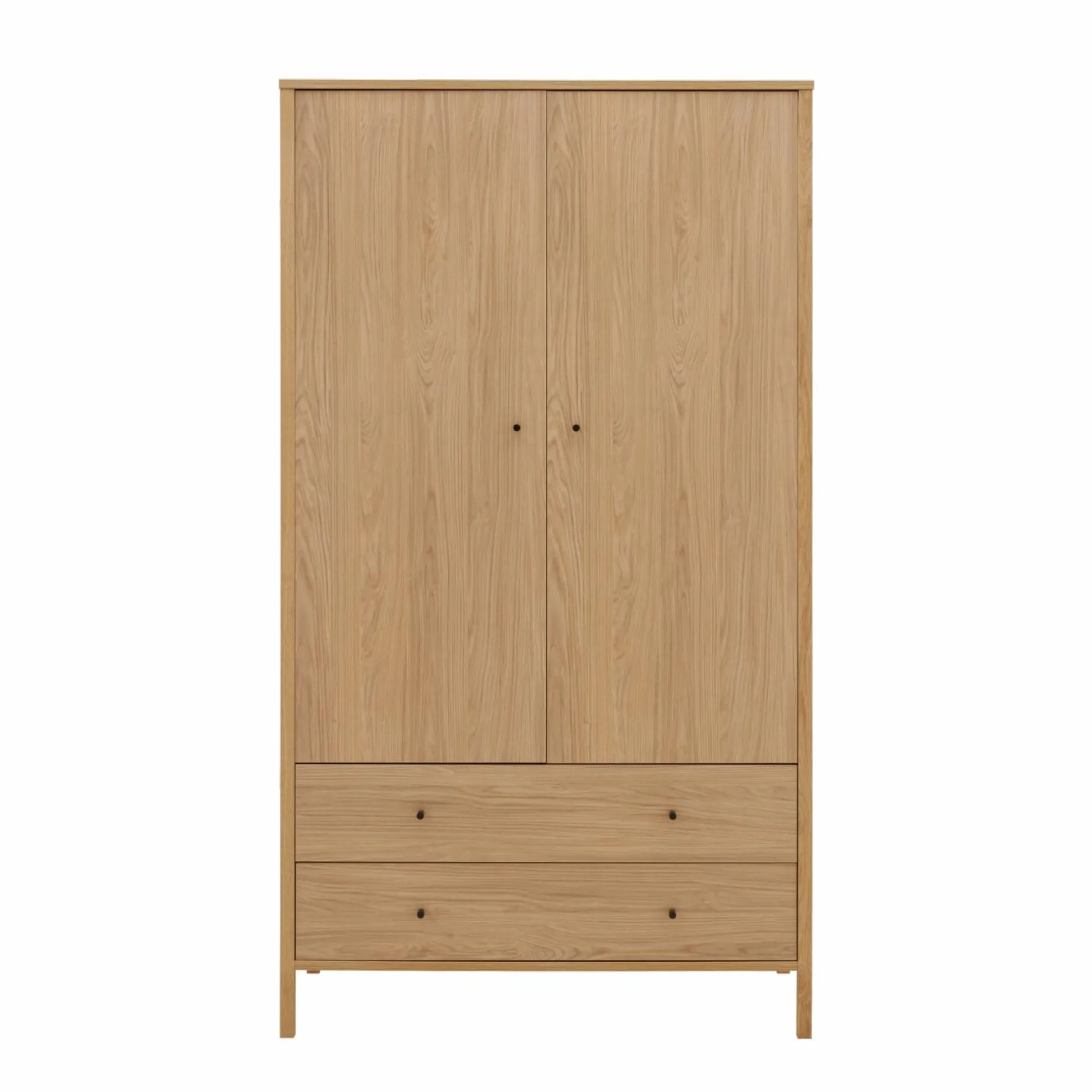 Armoires|Armoires Et Dressing>Camif Armoire décor bois 2 portes 2 tiroirs Simon