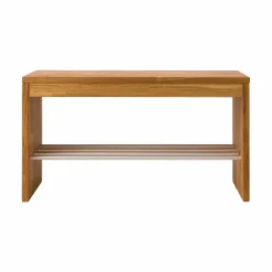 Meubles D'Entrée>Camif Banc à chaussures bois massif 1 place Cyriel - Chêne Massif
