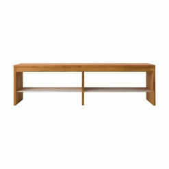 Meubles D'Entrée>Camif Banc à chaussures bois massif 3 places Cyriel - Chêne Massif