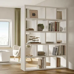 Bibliothèques|Etagères>Camif Bibliothèque 5 niveaux L150 cm Texas - Blanc