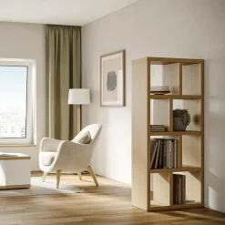 Bibliothèques|Etagères>Camif Bibliothèque 4 niveaux L70 cm Texas - Naturel