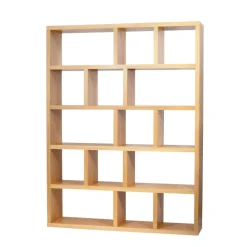 Etagères|Bibliothèques>Camif Bibliothèque 5 niveaux L150 cm Texas - Chêne