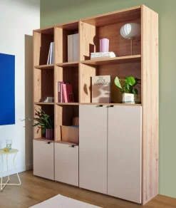 Bibliothèques>Camif Bibliothèque 4 portes moyenne version Marlone - Perle