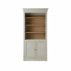 Bibliothèques>Camif Bibliothèque bois massif 2 portes Embellie - Grège
