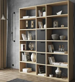 Bibliothèques>Camif Bibliothèque Terrence 2 - - Placage bois véritable Chêne