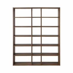 Bibliothèques>Camif Bibliothèque Terrence 2 - - Placage bois véritable Noyer