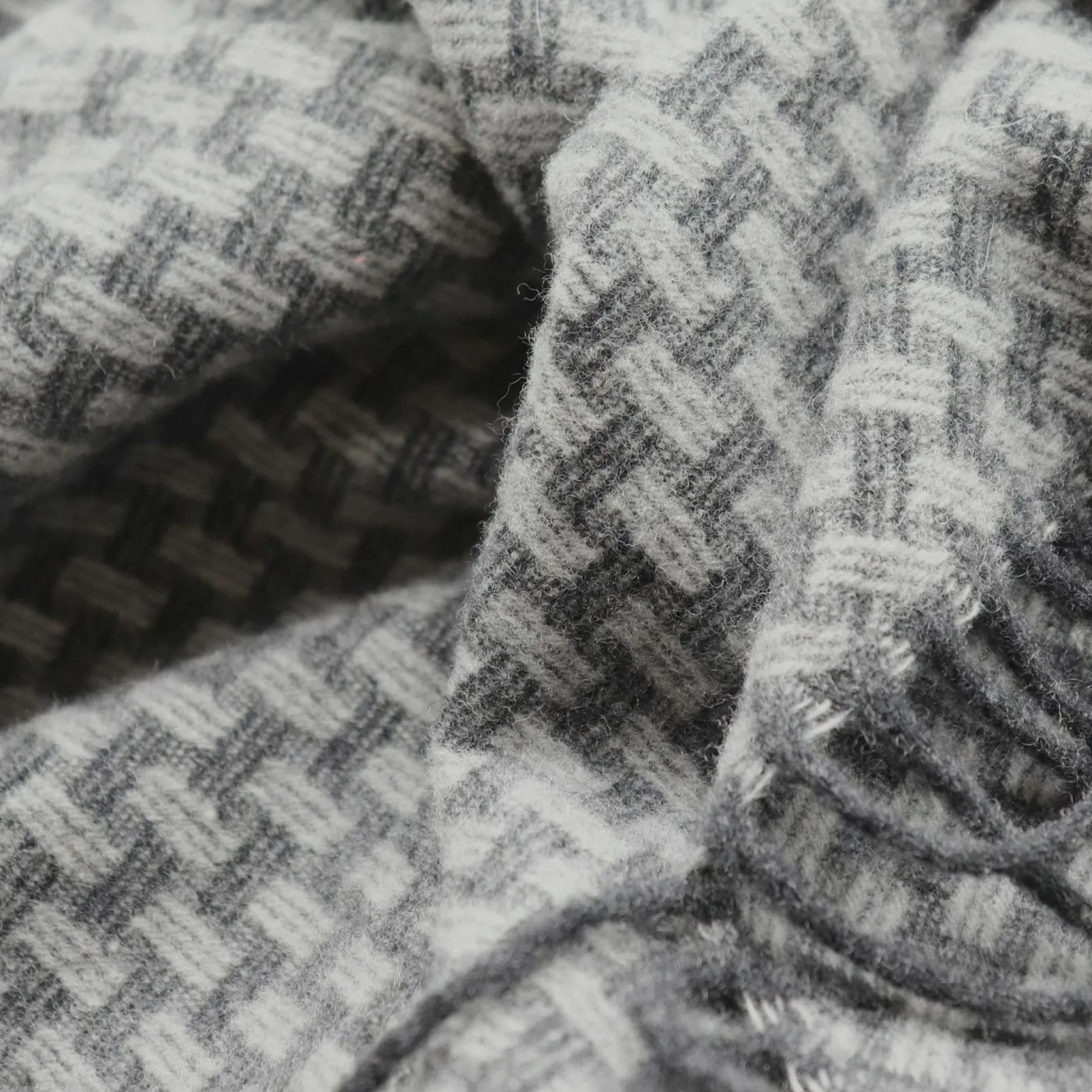 Plaids|Plaids>Camif BIEDERLACK Plaid cachemire et laine Barbara - Anthracite