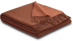 Plaids|Plaids>Camif BIEDERLACK Plaid laine et cachemire Clarence - - 130 x 170 cm Rost-Terracotta