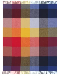 Plaids|Plaids>Camif BIEDERLACK Plaid laine et cachemire à carreaux Clarence - - 130 x 170 cm Multi