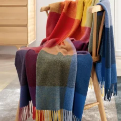 Plaids|Plaids>Camif BIEDERLACK Plaid laine et cachemire à carreaux Clarence - - 130 x 170 cm Multi