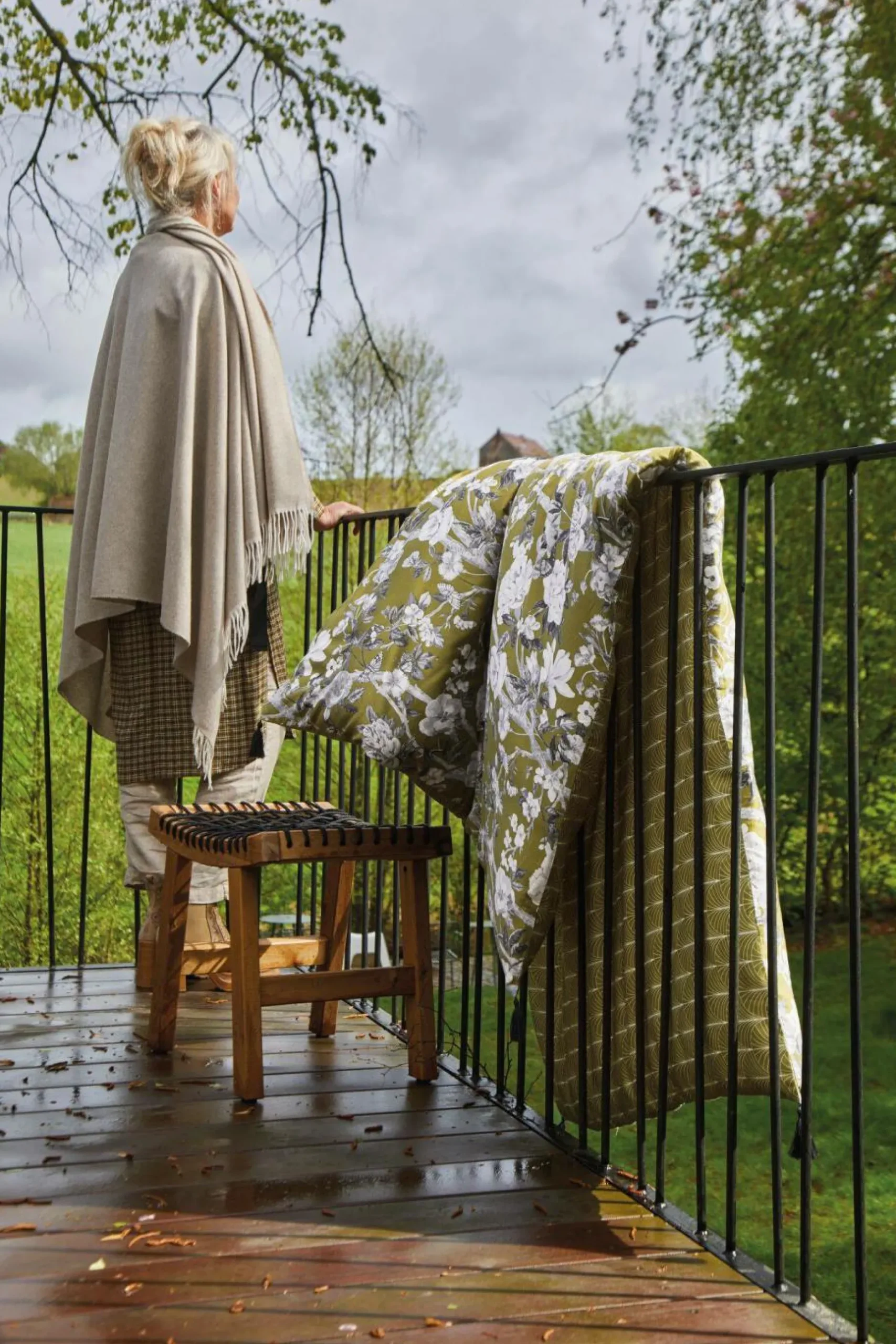 Couvre-Lits>Camif BLANC DES VOSGES Courtepointe satin Impérial - - 110 x 180 cm Olive