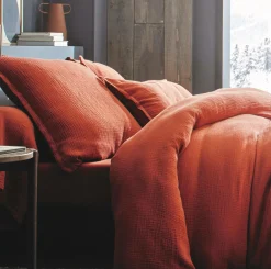 Draps>Camif BLANC DES VOSGES Drap gaze de coton Cosy - - 240 x 300 cm Tomette