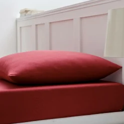Draps Housse>Camif BLANC DES VOSGES Drap housse extensible Jersey - - Ext de 70/80 à 190/220 cm Carmin