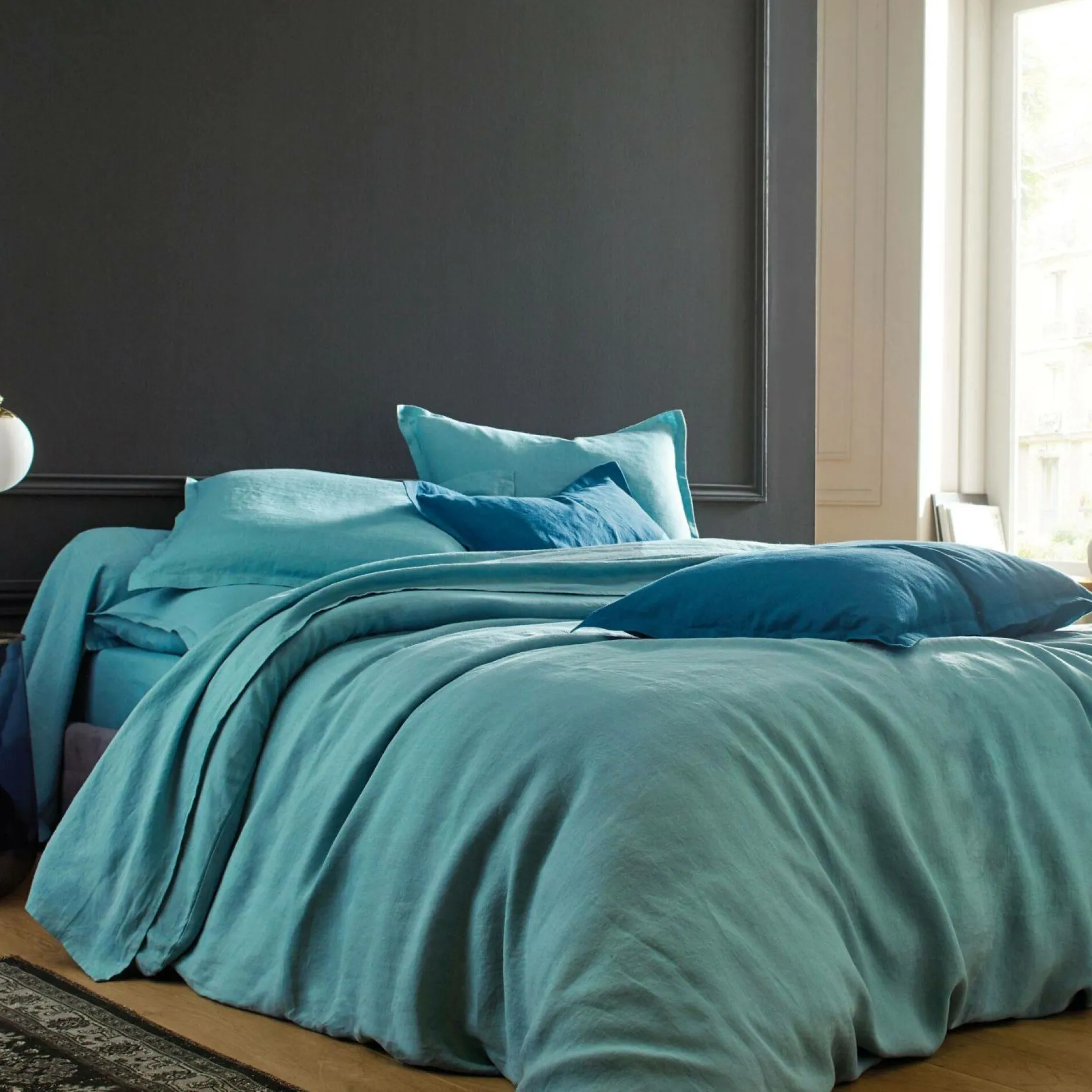 Draps Housse>Camif BLANC DES VOSGES Drap housse 100% lin lavé, Louxor - - 80 x 200 cm Céladon