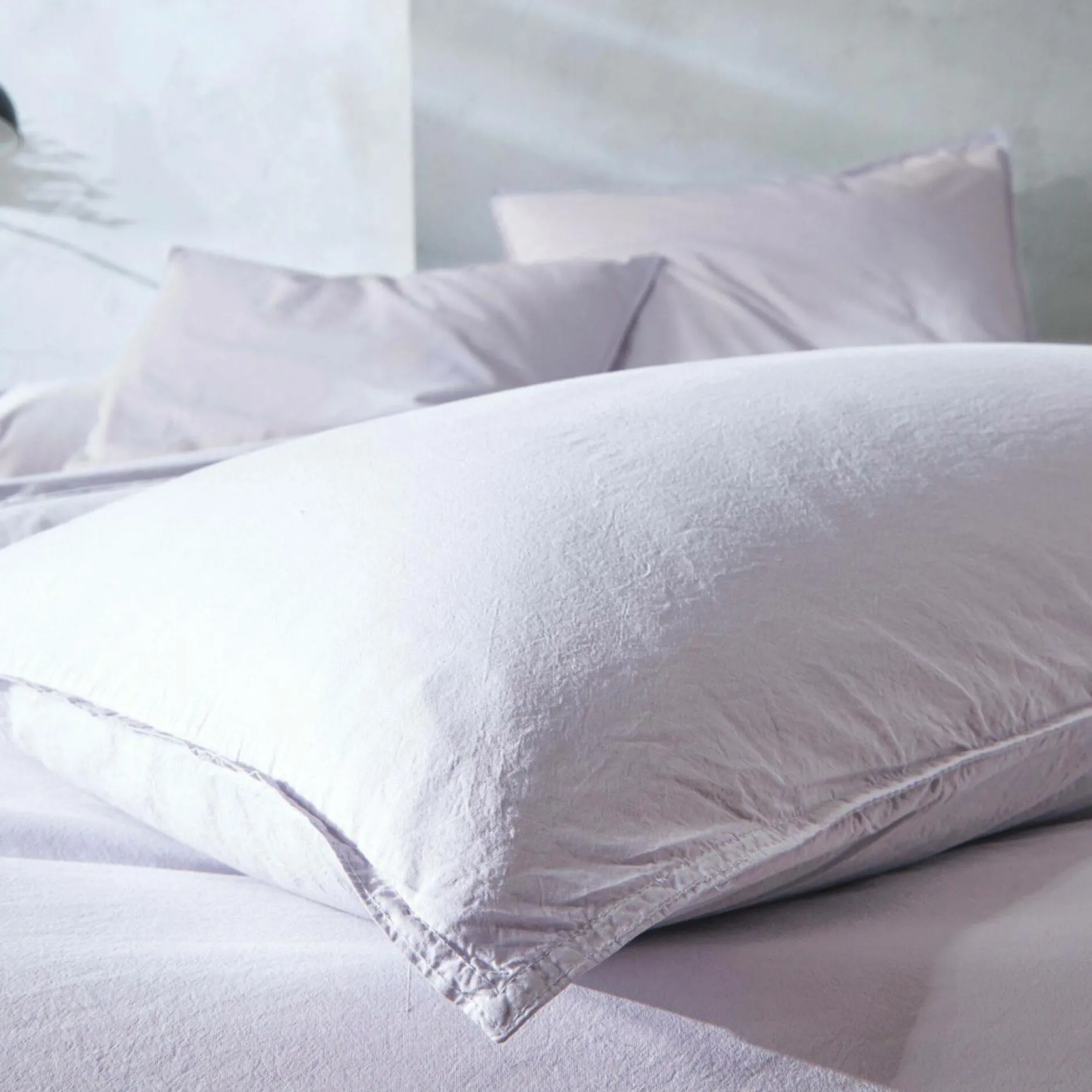 Draps Housse>Camif BLANC DES VOSGES Drap housse percale lavée Bohème - - 140 x 190 cm Perle