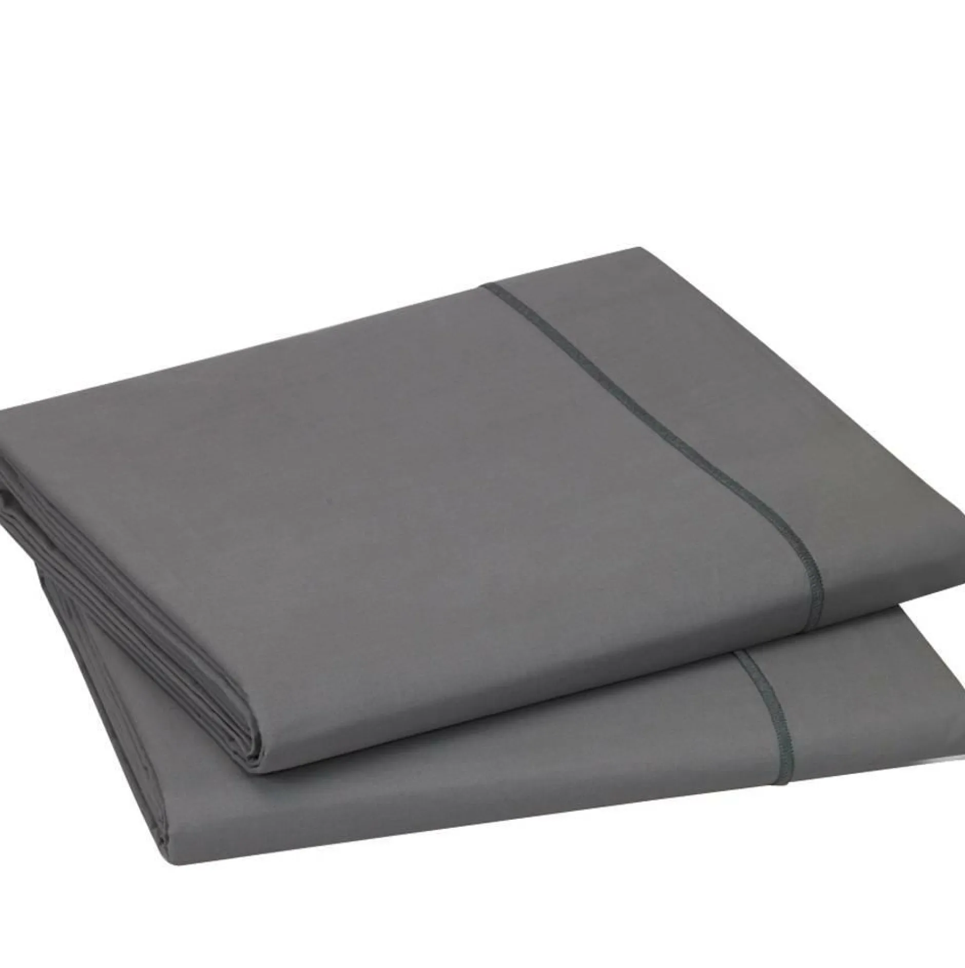 Draps>Camif BLANC DES VOSGES Drap Percale Easy - - 180 x 290 cm Acier