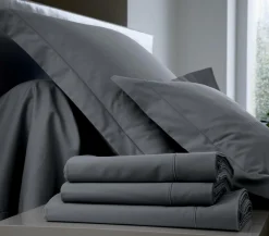 Draps>Camif BLANC DES VOSGES Drap Percale Easy - - 180 x 290 cm Acier