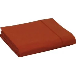 Draps>Camif BLANC DES VOSGES Drap Percale Easy - - 180 x 290 cm Terracotta