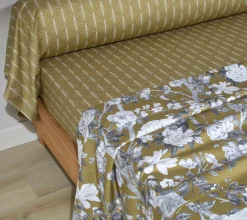 Draps>Camif BLANC DES VOSGES Drap satin Impérial - - 180 x 290 cm Olive