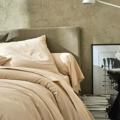 Housses De Couette>Camif BLANC DES VOSGES Housse de couette percale lavée Bohème - - 140 x 200 cm Crème