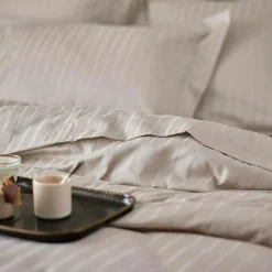 Housses De Couette>Camif BLANC DES VOSGES Housse de couette satin Divine - - 140 x 200 cm Chanvre