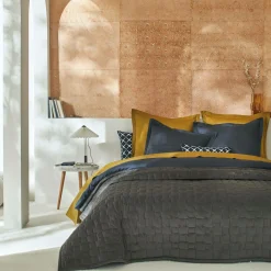 Couvre-Lits>Camif BLANC DES VOSGES Jeté de lit velours Spirit - - 240 x 260 cm Ardoise