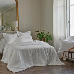 Taies D'Oreiller>Camif DES VOSGES Taie de traversin satin Divine - - Taie de traversin 45 x 190 cm Blanc