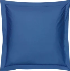 Taies D'Oreiller>Camif BLANC DES VOSGES Taie d'oreiller Percale Easy - - Taie d'oreiller 65 x 65 cm Bleu Royal