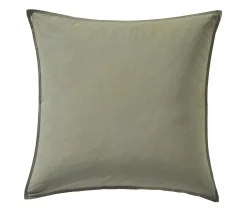 Taies D'Oreiller>Camif BLANC DES VOSGES Taie d'oreiller percale lavée Bohème - - Taie d'oreiller 65 x 65 cm Toundra