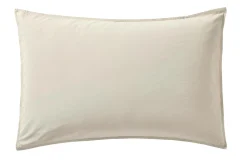 Taies D'Oreiller>Camif BLANC DES VOSGES Taie d'oreiller percale lavée Bohème - - Taie d'oreiller 50 x 75 cm Crème