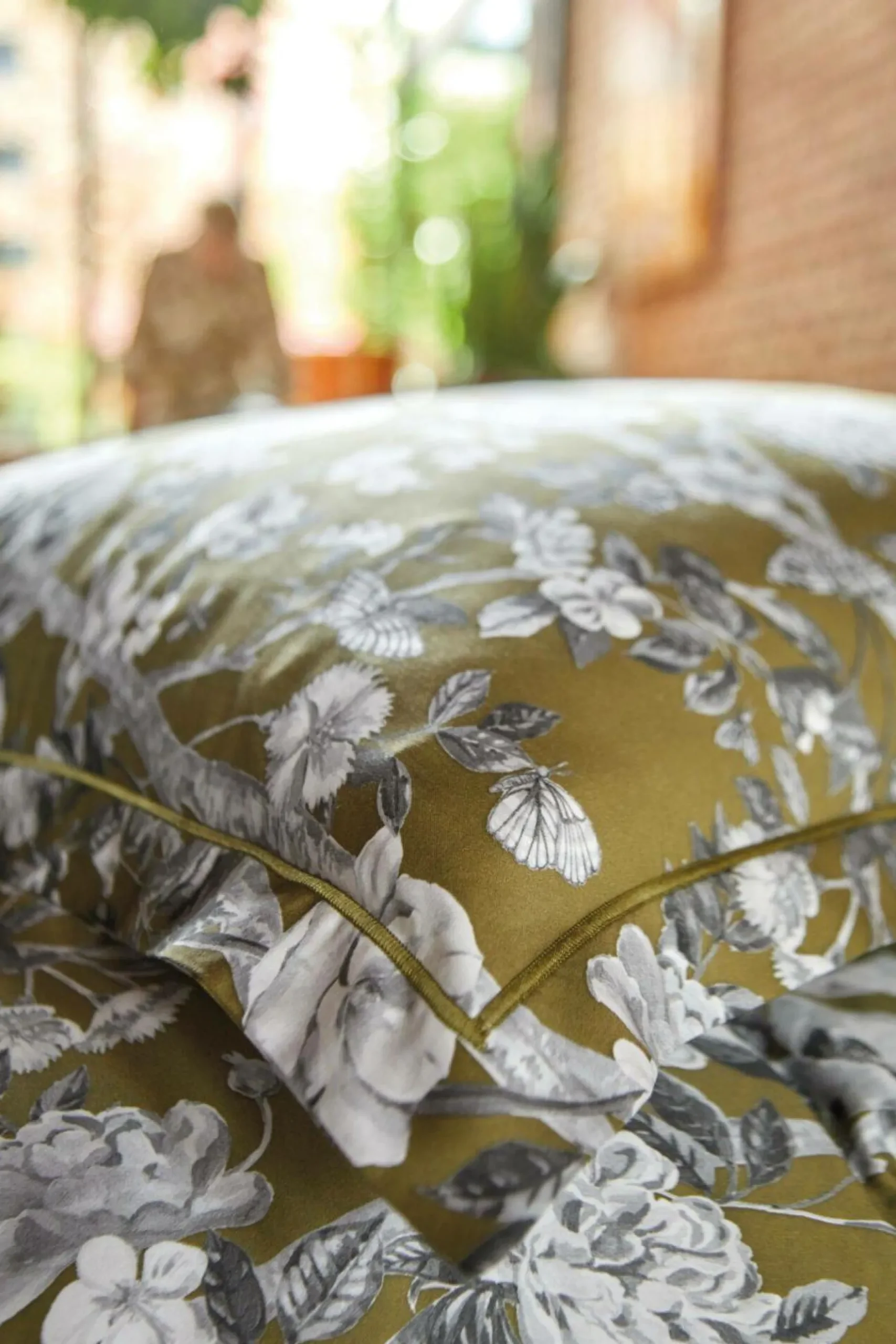 Taies D'Oreiller>Camif BLANC DES VOSGES Taie d'oreiller satin Impérial - - 65 x 65 cm Olive