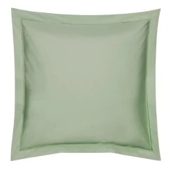 Taies D'Oreiller>Camif BLANC DES VOSGES Taie d'oreiller Percale Easy - - Taie d'oreiller 65 x 65 cm Sauge