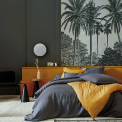 Taies D'Oreiller>Camif BLANC DES VOSGES Taie d'oreiller 100% lin lavé, Louxor - - Taie d'oreiller 65 x 65 cm Graphite