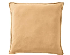 Taies D'Oreiller>Camif BLANC DES VOSGES Taie gaze de coton Cosy - - Taie d'oreiller 65 x 65 cm Savane