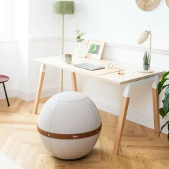 Chaises De Bureau>Camif BLOON PARIS Siège ballon dynamique tissu chiné - - Taille XL Ivoire