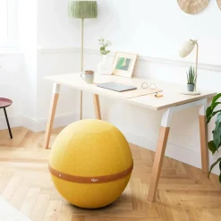 Chaises De Bureau>Camif BLOON PARIS Siège ballon dynamique tissu chiné - - Taille XL Jaune