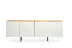 Buffets>Camif Buffet 4 portes Toby - Chêne/Blanc