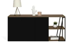 Buffets>Camif Buffet Albi - Noyer/Noir