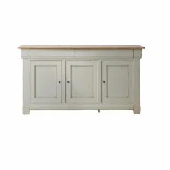 Buffets>Camif Buffet bois massif 3 portes 3 tiroirs Embellie - Grège