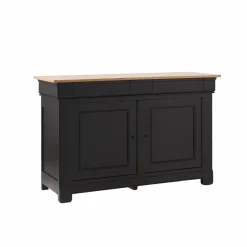 Buffets>Camif Buffet bois massif 2 portes 3 tiroirs Embellie - Noir