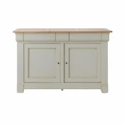 Buffets>Camif Buffet bois massif 2 portes 3 tiroirs Embellie - Grège