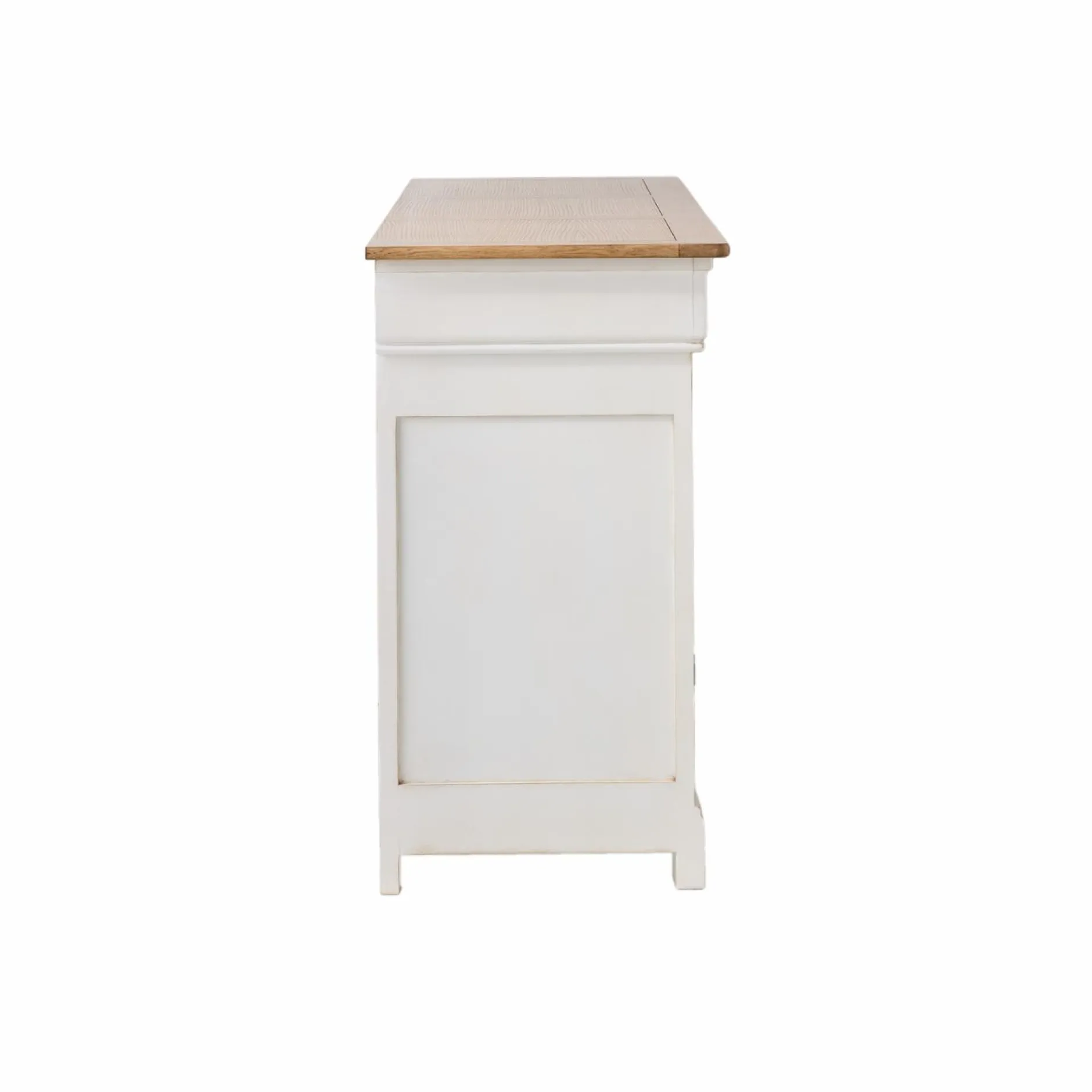 Buffets>Camif Buffet bois massif 3 portes 3 tiroirs Embellie - Blanc