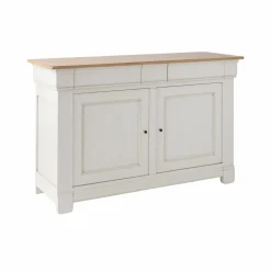 Buffets>Camif Buffet bois massif 2 portes 3 tiroirs Embellie - Blanc