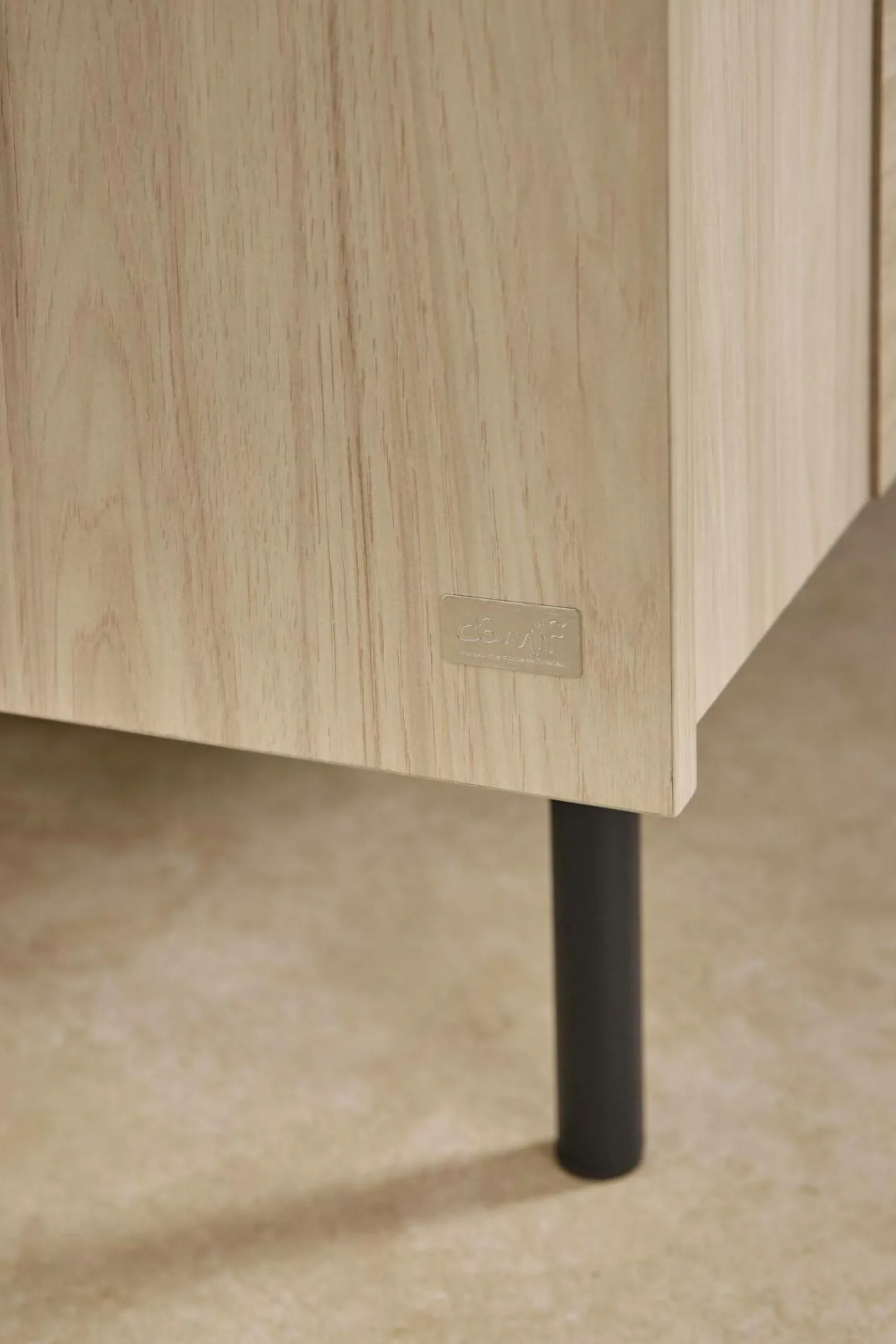 Buffets>Camif Buffet décor bois pieds métal 2 portes Mila