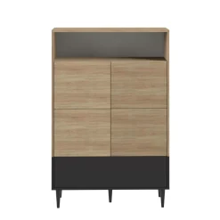 Buffets>Camif Buffet haut Horizon - Chêne/Noir