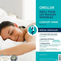 Oreillers|Oreillers>Camif BULTEX Oreiller ferme en mousse à mémoire de forme Spécial Cervicales - 40 x 60 cm