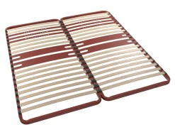 Sommiers 90 X 190 Cm|Sommiers 140 X 190 Cm>Camif BULTEX Sommier cadre métal à lattes 5 zones 4 cm Morpho - 2 x 80 x 200 cm