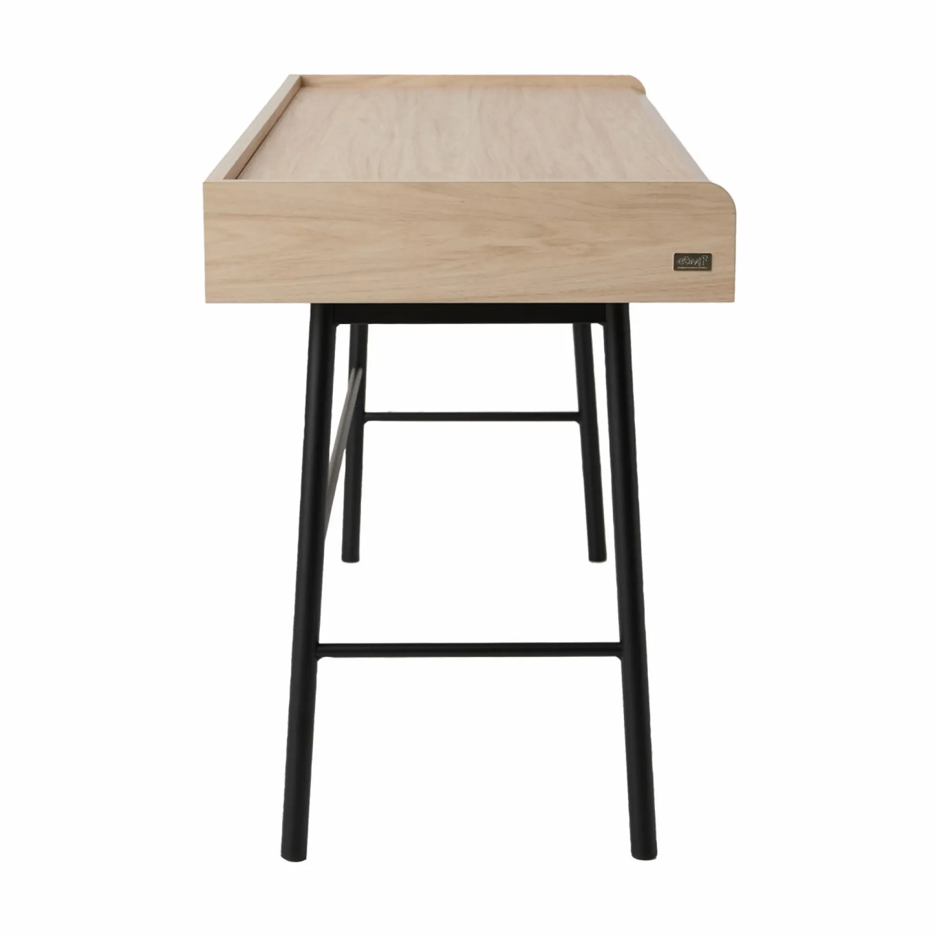 Bureaux>Camif Bureau décor bois pieds métal 2 tiroirs Mila
