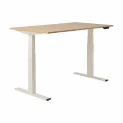 Bureaux>Camif Bureau électrique assis-debout ergonomique Marley - - 120 x 70 cm Plateau Bois Clair/Pied Blanc